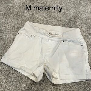 White Maternity Shorts